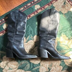 Mango western style knee high boots